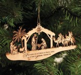 Nativity Ornament, For Unto Us A Child Is Born