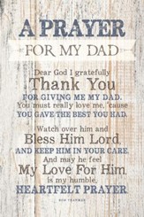 Prayer For My Dad Wood Plaque