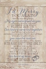 I'd Marry You Wood Plaque