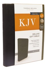 KJV, Deluxe Gift Bible, Imitation Leather, Black, Red Letter Edition