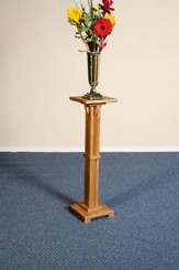 Flower Stand, Hardwood Maple with Pecan Finish