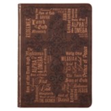 Names of Jesus Journal, Lux Leather, Brown