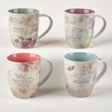 Floral Inspirations Mug Gift Set, 4 Pieces