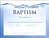 Living Water (1 Peter 1:3, NIV) Foil Embossed Baptism  Certificates, pack of 6