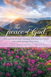 The Peace of God Mountaintop (Philippians 4:7) Bulletins, 100