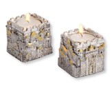 City of Jerusalem, Silver Pair of Candleholders