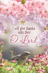 I Will Give Thanks (2 Samuel 22:50, KJV) Bulletins, 100