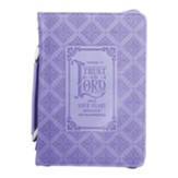 Trust In the Lord Bible Cover, Purple, Medium