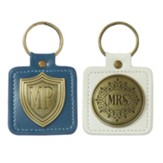 Mr./Mrs., Lux Leather Keyrings, Set of 2