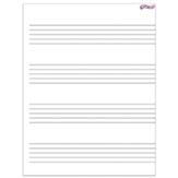 Music Staff Paper Wipe Off ÃÂ Chart 17X22 6 Ea