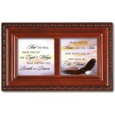 And He Will Raise You Up on Eagles Wings Petite Music Box