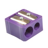 Dual Hole Plastic Pencil Sharpener,  Assorted Colors