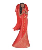 Believe Angel Figurine, Red