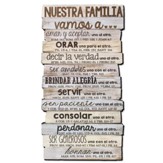 Nuestra Familia, Stacked Words Plaque, Spanish, Medium