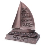 He Guides, Trust In the Lord, Sailboat Sculpture, Small