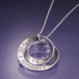 Irish Blessing, Sterling Silver Double Mobius Pendant