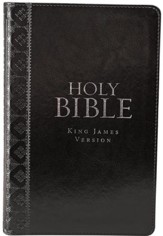 KJV Bible, Lux Leather, Black - Imperfectly Imprinted Bibles