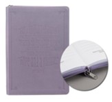 For I Know the Plans I Have For You, LuxLeather Zipper Journal, Purple