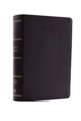 NKJV Comfort Print Compact Single-Column Reference Bible, Genuine Leather, Black - Imperfectly Imprinted Bibles