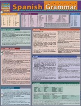 Spanish Grammar, Quickstudy ® Chart