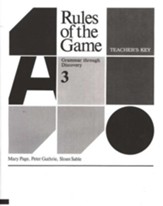 Rules of the Game, Teacher's Key, Book #3 (Homeschool  Edition)