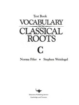 Vocabulary from Classical Roots Blackline Master Test: Book C (Homeschool Edition)