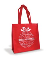 Merry Christmas, Christmas Words Ornament, Eco Tote Bag