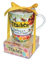 Teacher, Teaching Is a Work Of Heart Mug and Notepad