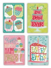 Birthday Sweets For Her Cards, Box of 12
