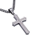 Armor of God Inlay Cross Necklace