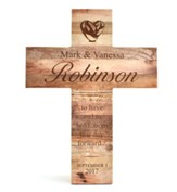 Personalized, Natural Wood Cross, Wedding