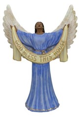 Bless This House, Angel Figurine, Blue