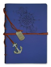 Compass Wrap Journal, Vibrant Blue