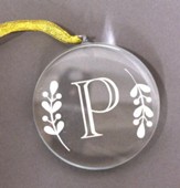 Personalized, Glass Ornament, Monogram, Round