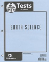 BJU Press Earth Science Grade 8 Test Pack Answer Key, 4th Edition