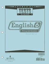 BJU Press English Grade 6 Test Answer Key, Second Edition