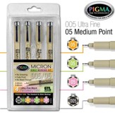 PIGMA Micron 05/005 Bible Note Pens, Set of 4