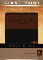 NLT Holy Bible, Giant Print TuTone Brown and Tan Imitation Leather, Thumb-Indexed