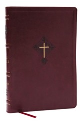 RSV2CE Large Print, Thinline Catholic Bible--soft leather-look, crimson