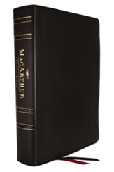 LSB MacArthur Study Bible 2nd  Edition, Comfort Print--genuine leather, black (indexed)