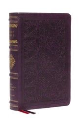 NKJV Large Print Reference  Bible--soft leather-look, purple