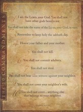 Catholic: 10 Commandments - Laminated