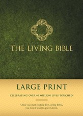 Living Bible: Large Print, Green Padded Hardcover
