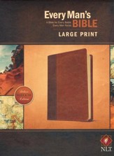 NLT Every Man's Bible, Large-Print; Imitation leather Brown  & Tan