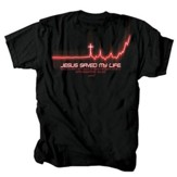 Life Line, Jesus Saved My Life Shirt, Black, XX Large