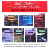 Getty-Dubay Italic Handwriting Series Blackline Masters PDF CD-ROM