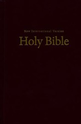 NIV Large-Print Pew and Worship Bible--hardcover, burgundy - Imperfectly Imprinted Bibles
