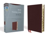 NIV Thinline Bible Burgundy, Bonded Leather, Indexed - Imperfectly Imprinted Bibles