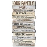Our Family Will Love   Wall Art Sign