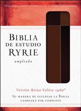 Biblia de estudio Ryrie ampliada RVR 1960, Marrón con Índice (The Ryrie Study Bible, Brown Duo-tone with Index)